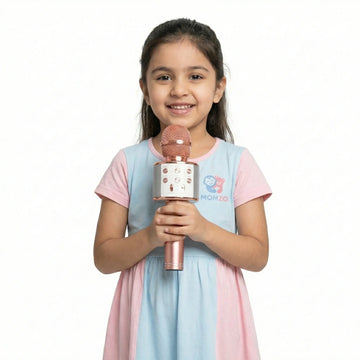 Momzo Kids Wireless Bluetooth Musical Mic Pink Front View