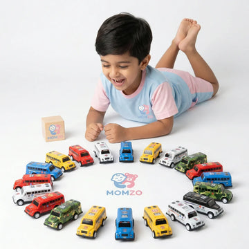 Pull Back Mini Bus Toy Set — Metal Alloy Buses for Kids (Multiple Designs)