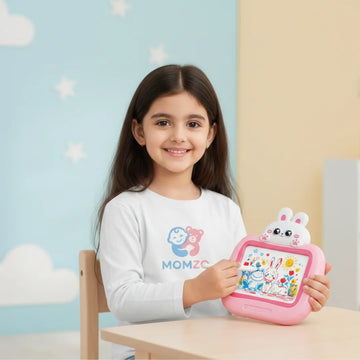 Rabbit Brick Drawing Board for Kids — Magnetic Block Drawing Tablet with Learning Play