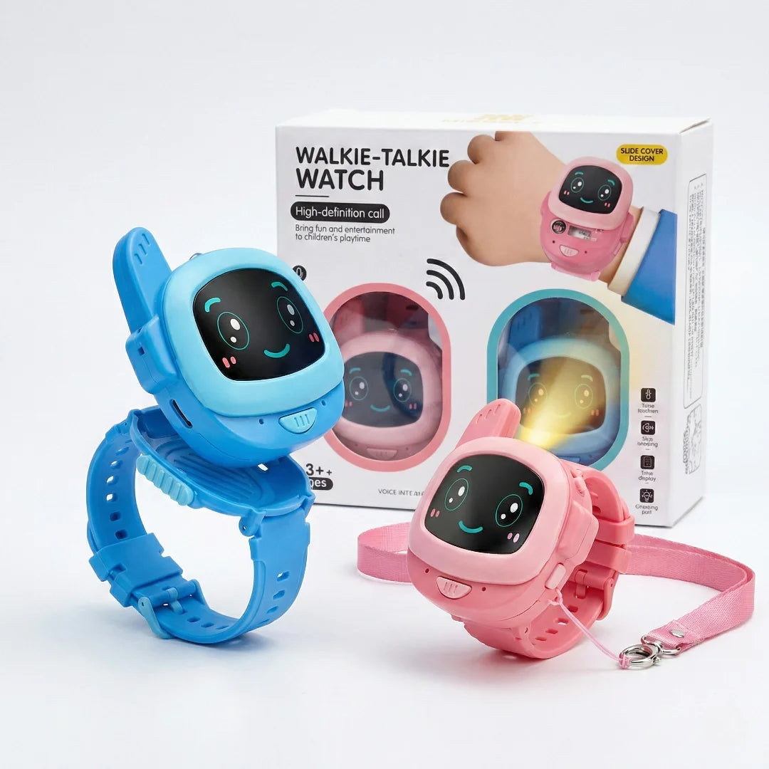 2-in-1 Walkie-Talkie Watch for Kids — Long Range Toy Communication Watch (Rechargeable)
