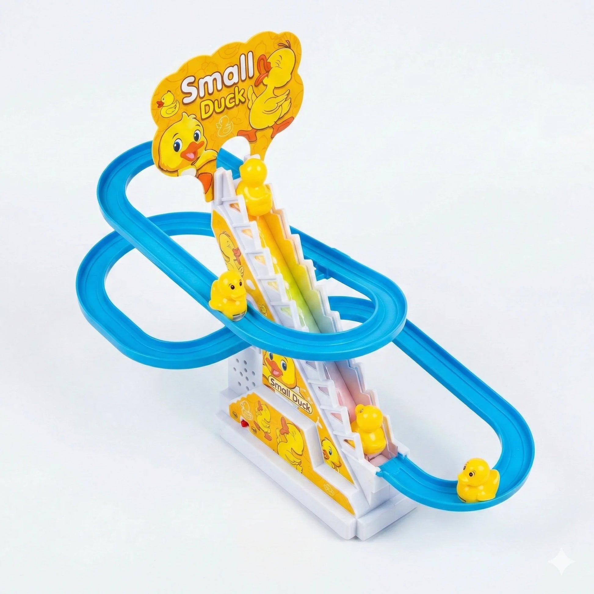 Battery Duck Slide Track Playset – Climbing Ducks with Music & Lights for Kids Ages 3+