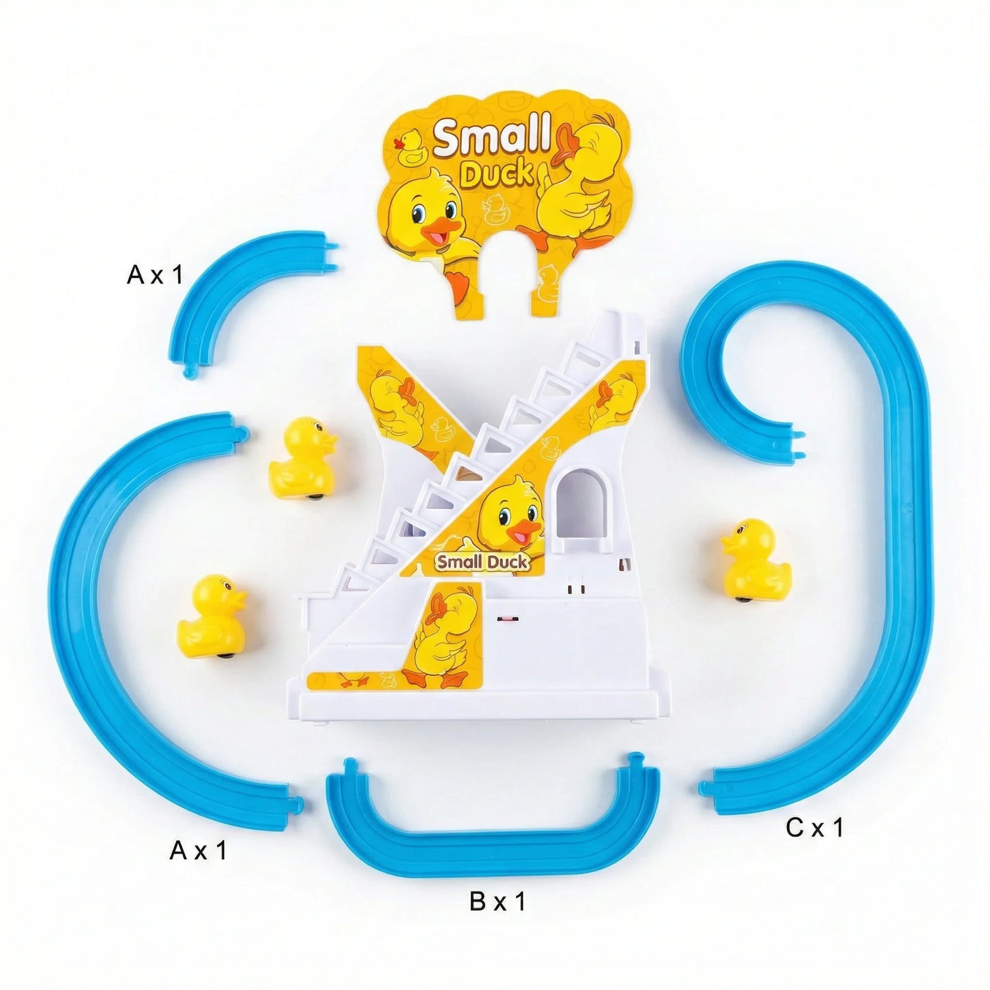 Battery Duck Slide Track Playset – Climbing Ducks with Music & Lights for Kids Ages 3+