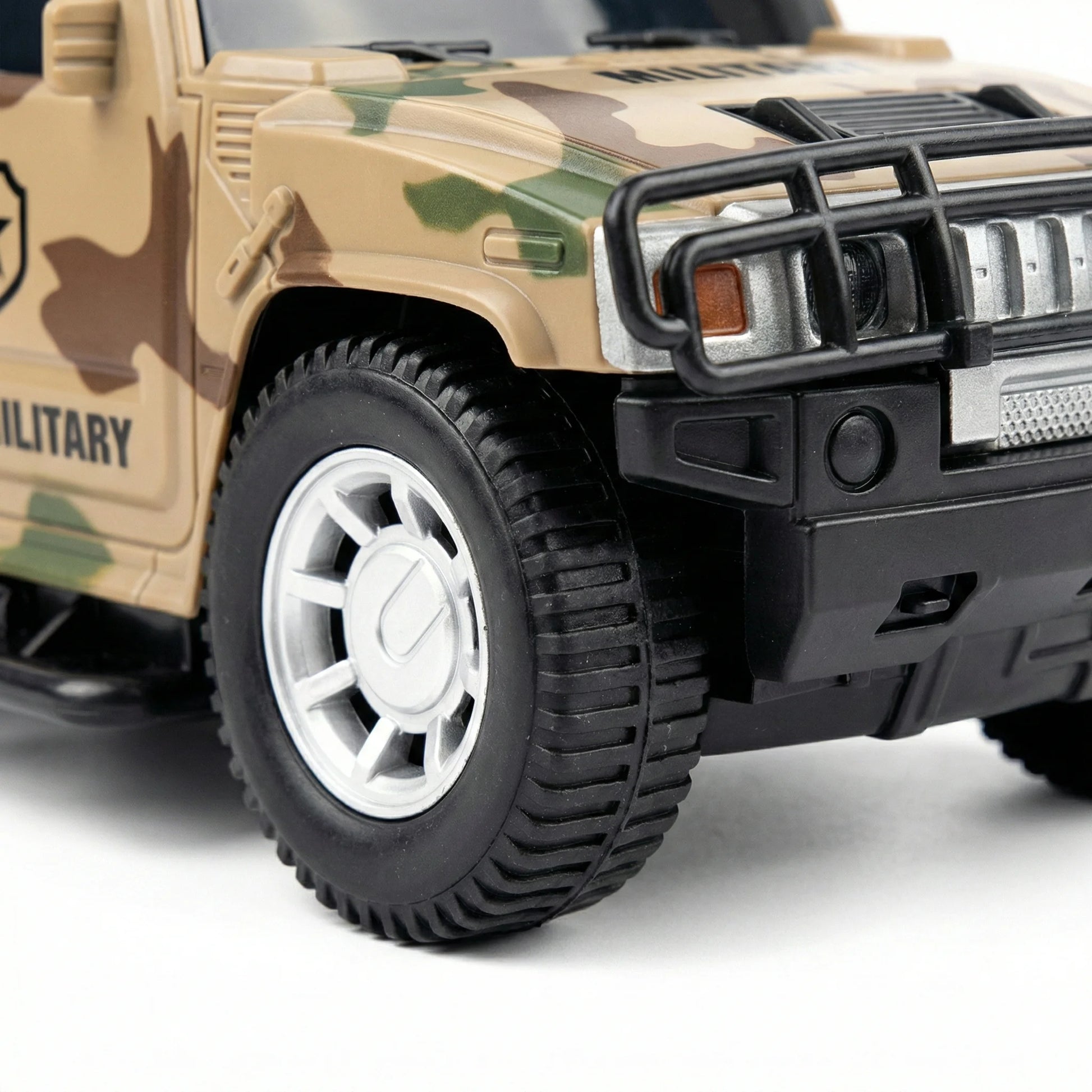 Electric Army Cash Truck – Omni-Directional Military Vehicle with Lights & Music for Kids