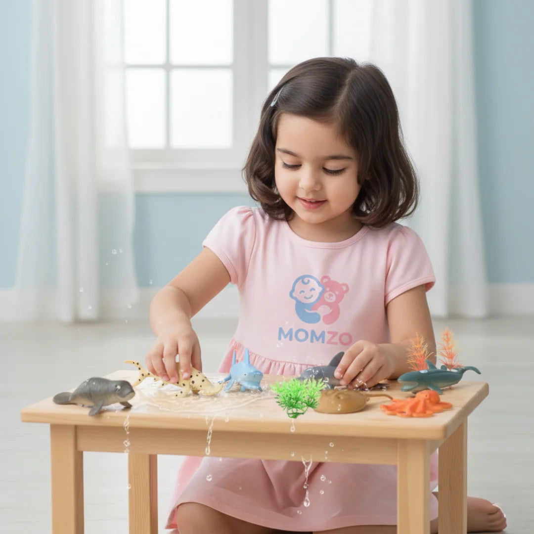 Sea Animal Toy Set – Marine Ocean Creatures Figures | Educational Learning Pack for Kids