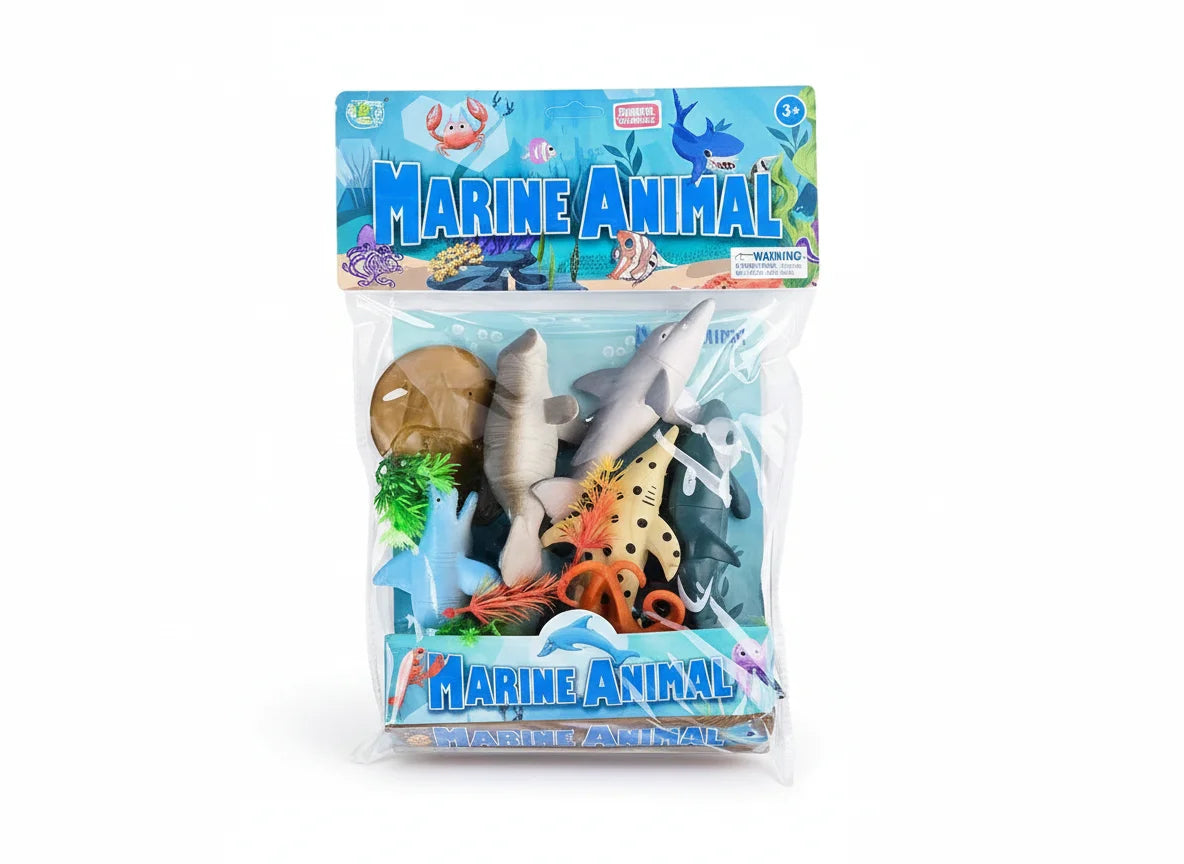 Sea Animal Toy Set – Marine Ocean Creatures Figures | Educational Learning Pack for Kids