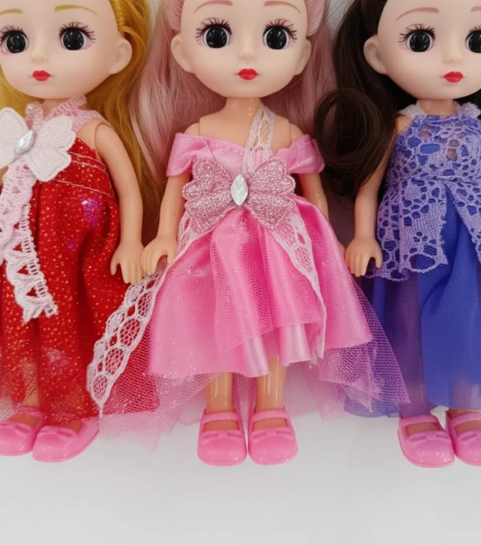 Baby Dolls 3 Pack — Soft Vinyl Mini Dolls with Fashion Dresses for Kids