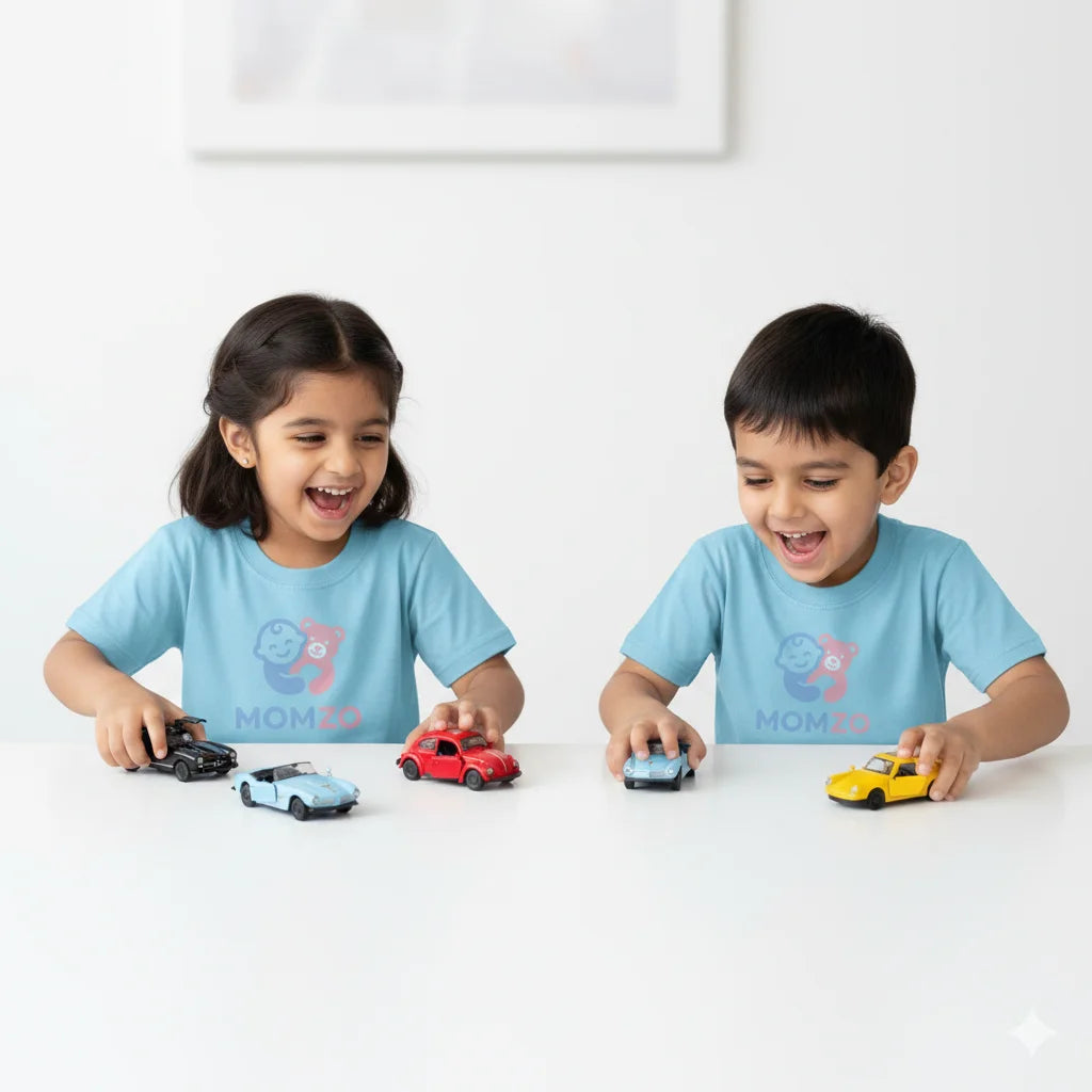 Die Cast Metal Mini Cars for Kids — Pull Back Sports Cars Toy Set with Opening Doors (Mixed Models)