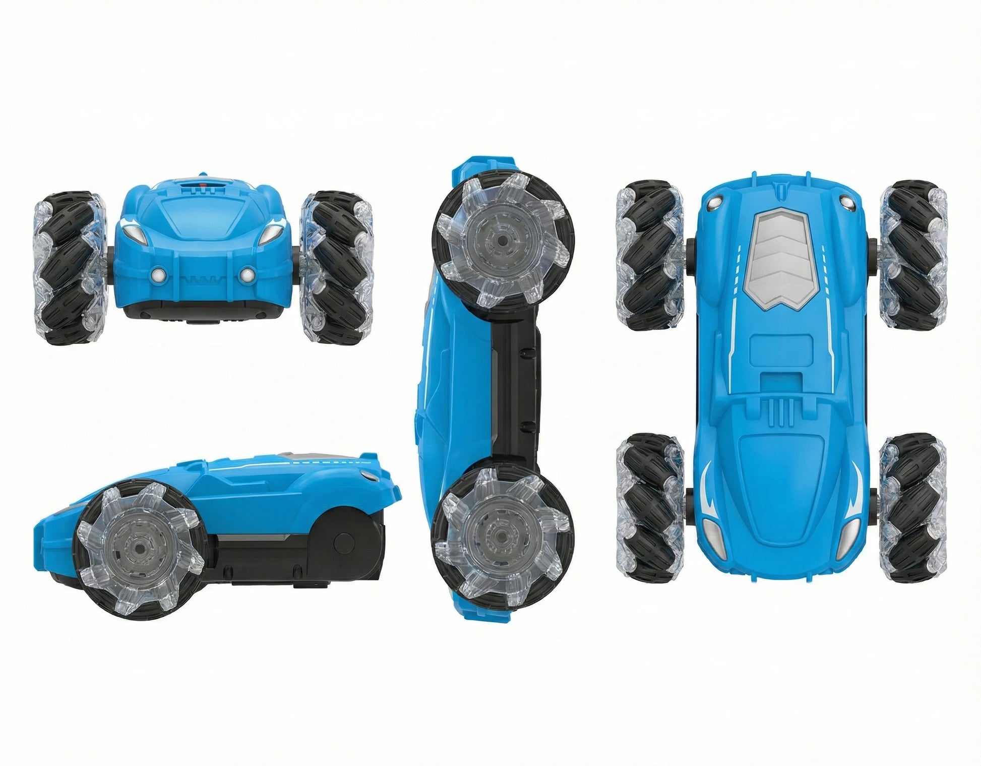 RC drift stunt car with remote controller different angle views