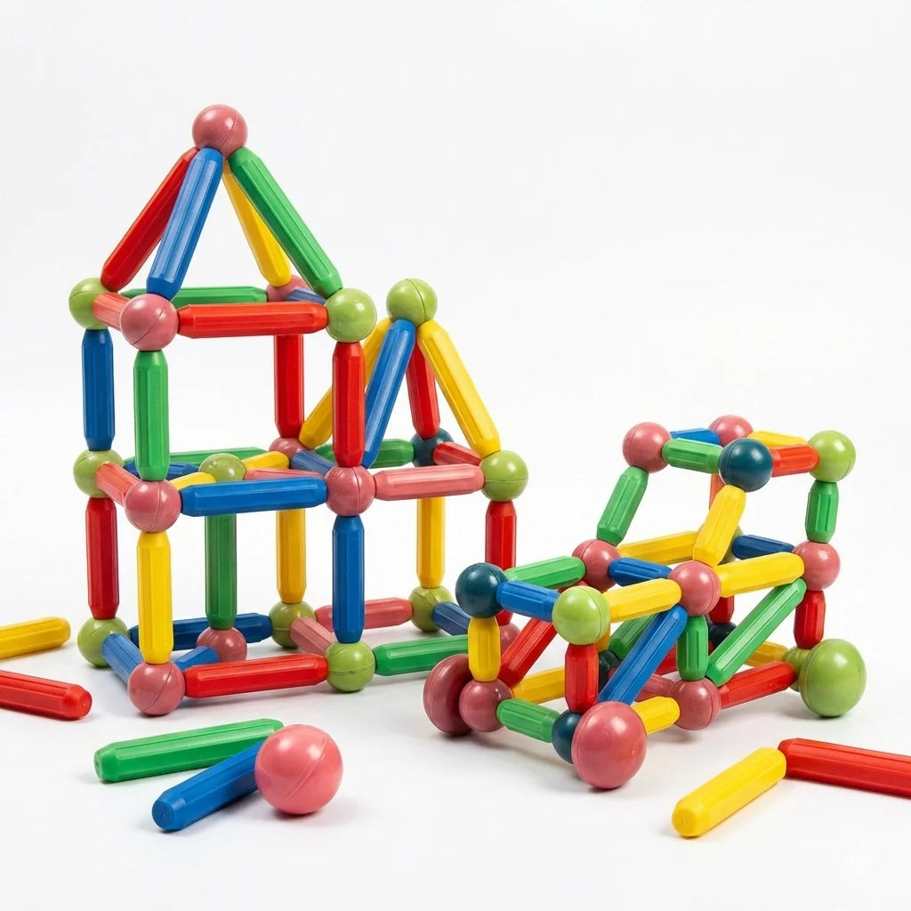 Magnetic STEM learning toy for children Pakistan shapes different