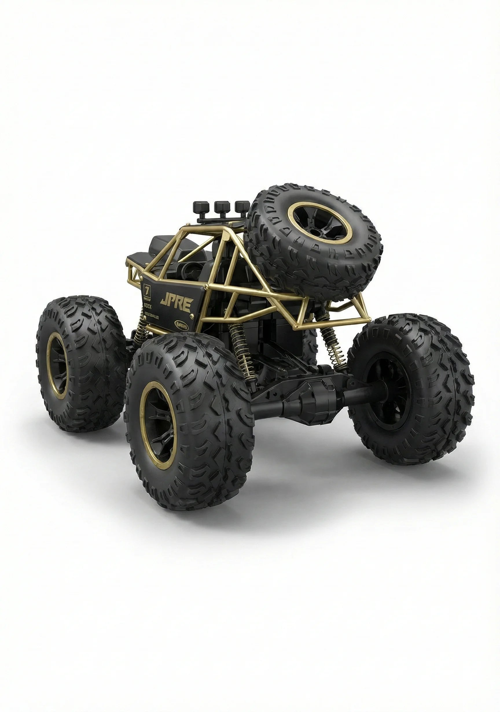 “Rechargeable 4WD remote control rock crawler car back view”