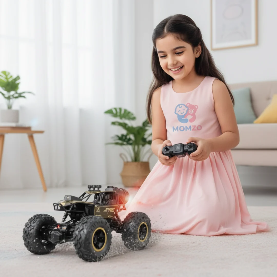 “Girl racing rechargeable stunt RC car indoor”