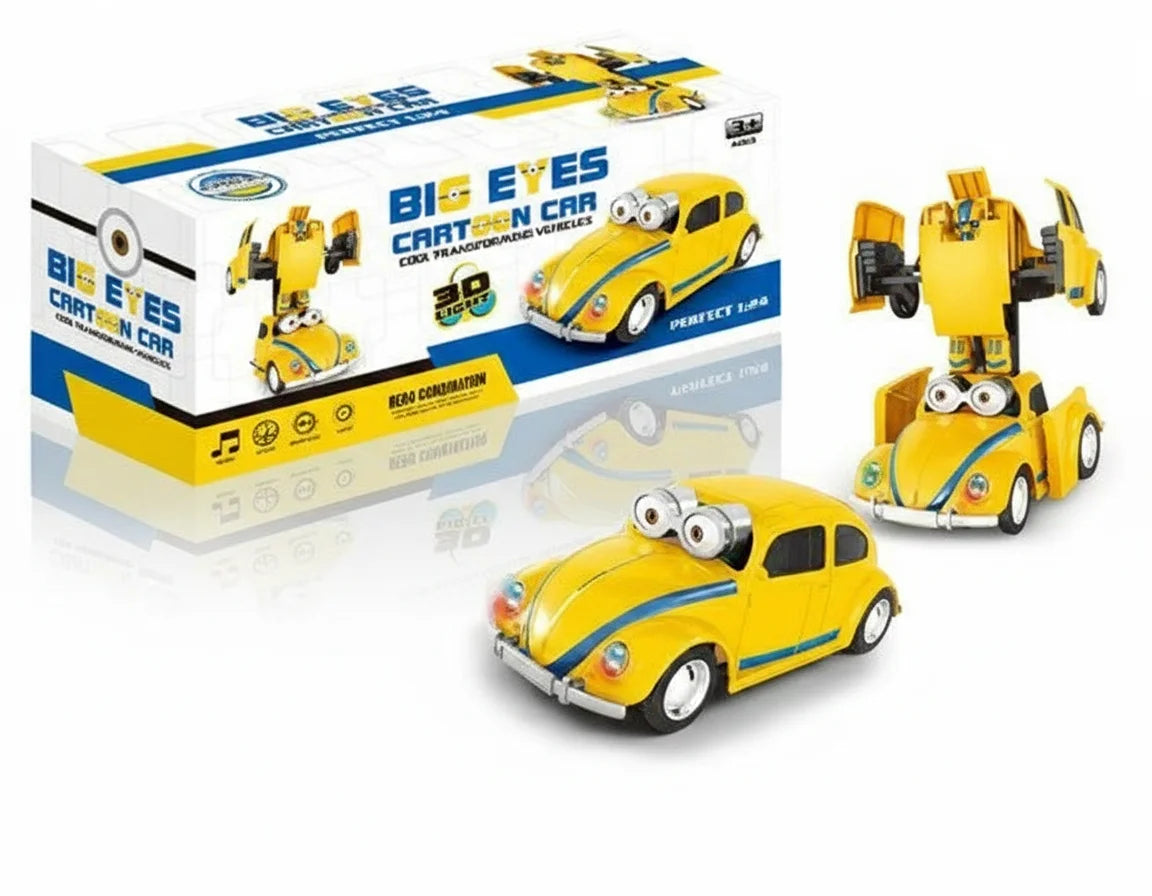 Transforming hero car toy with music and lights with box