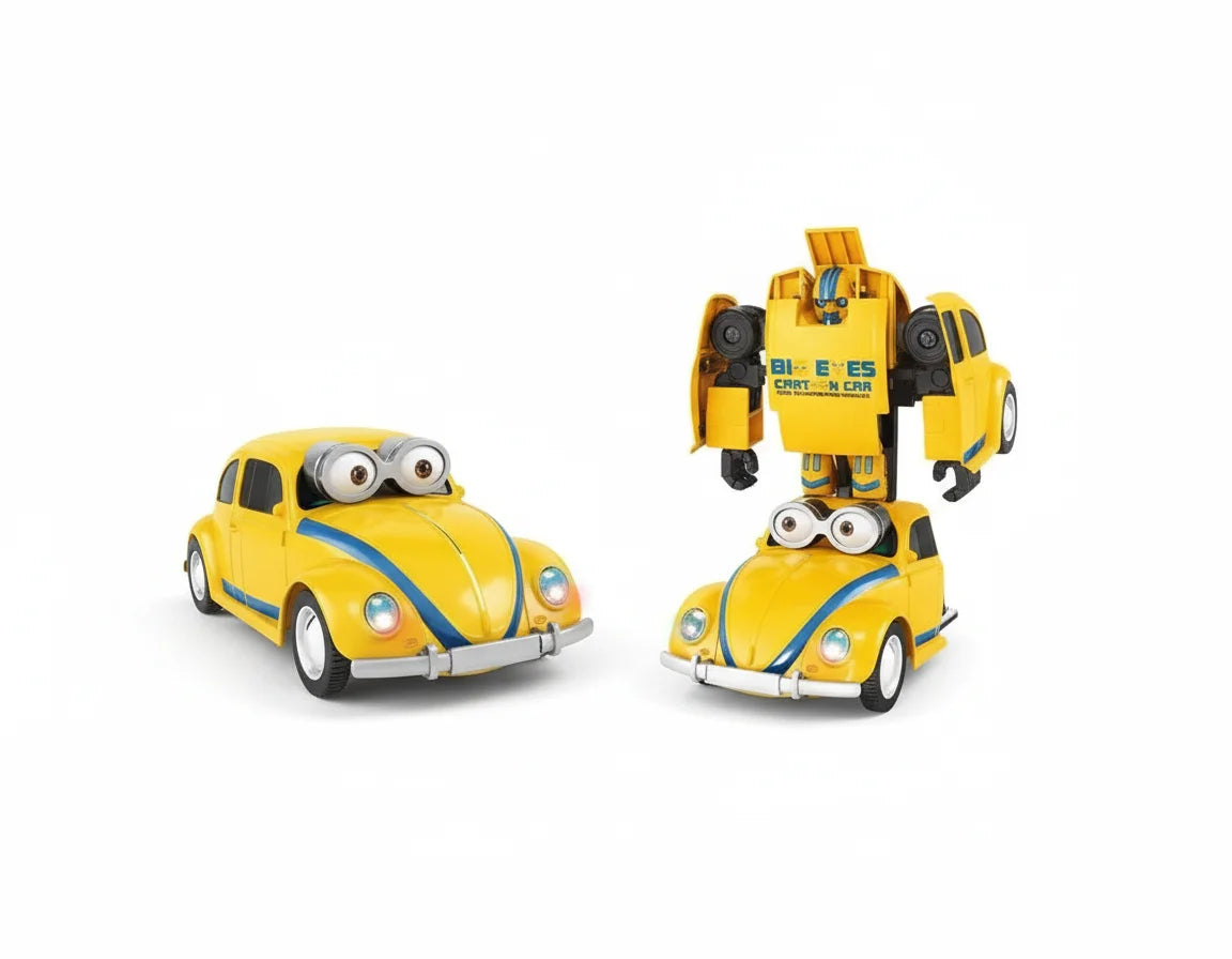 Transforming hero car toy with music and lights