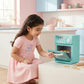 Children pretend cooking using Momzo kitchen toy set