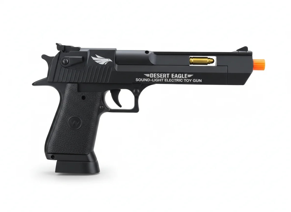 Realistic Desert Eagle toy gun with lights side view