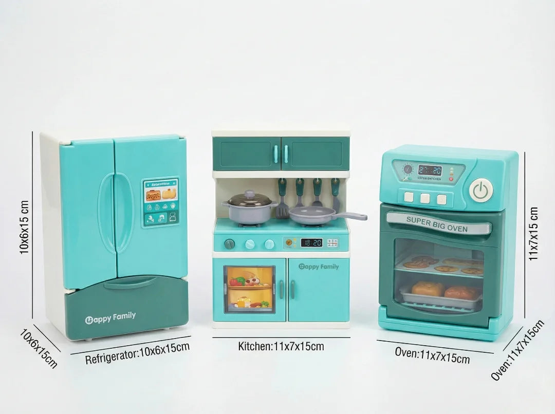 Momzo kids kitchen set box and toys sizes