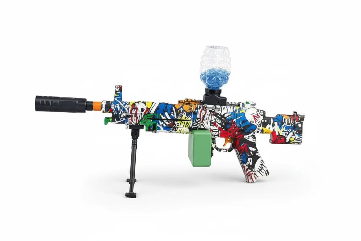 M249 electric water bomb gun for kids side view