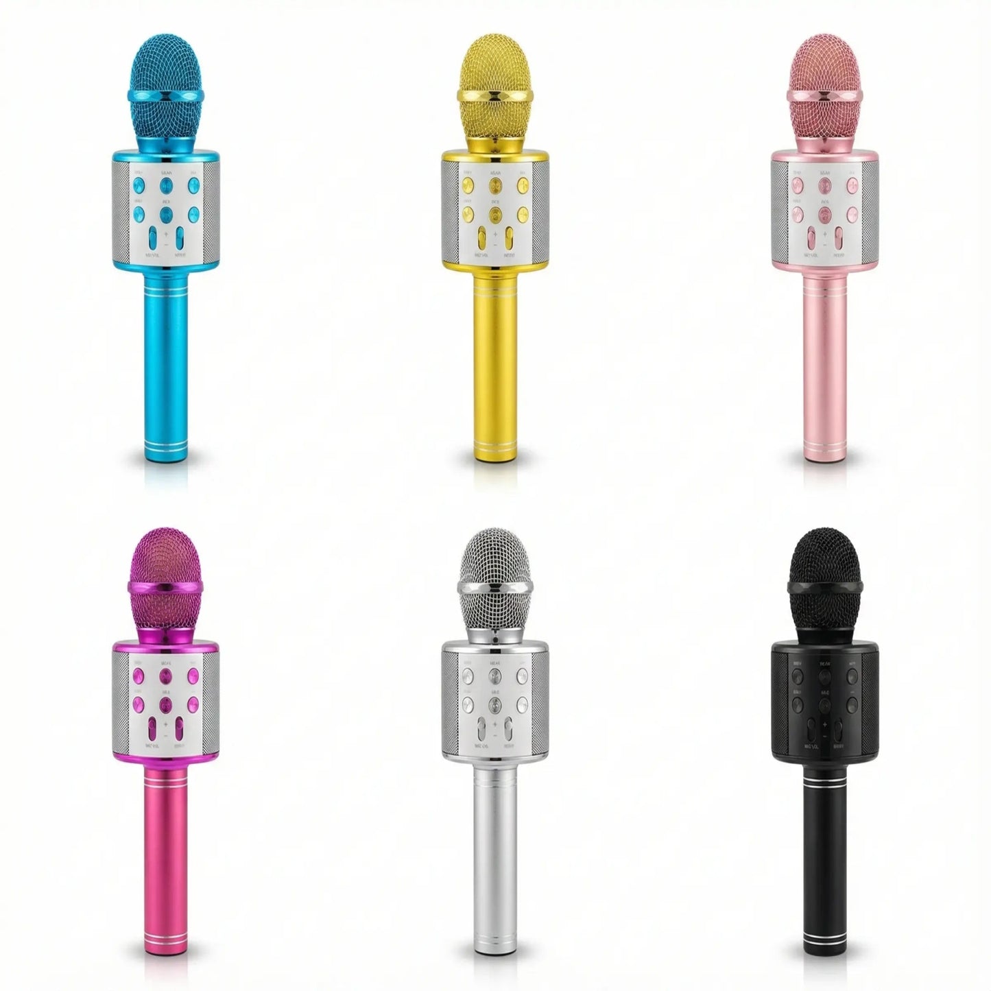 Momzo Kids Mic Silver Multi Color Display