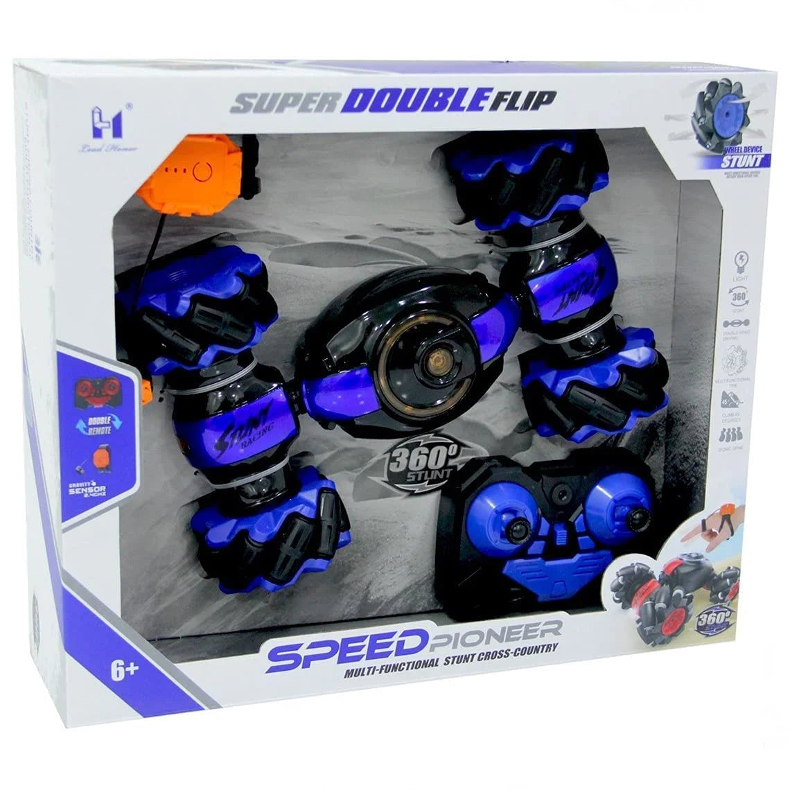 “Birthday gift toy RC stunt car for boys in Pakistan box”