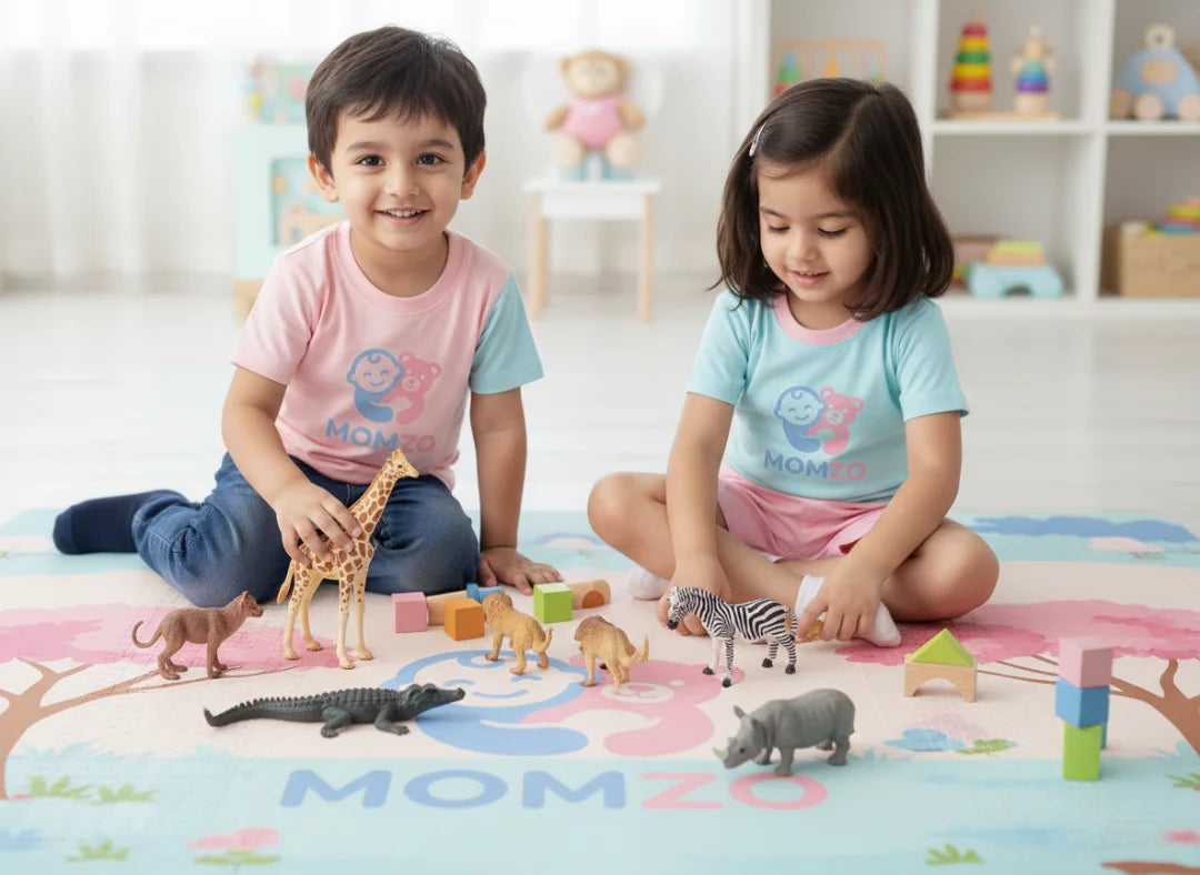 Wild animal plastic toy set for kids lifestyle