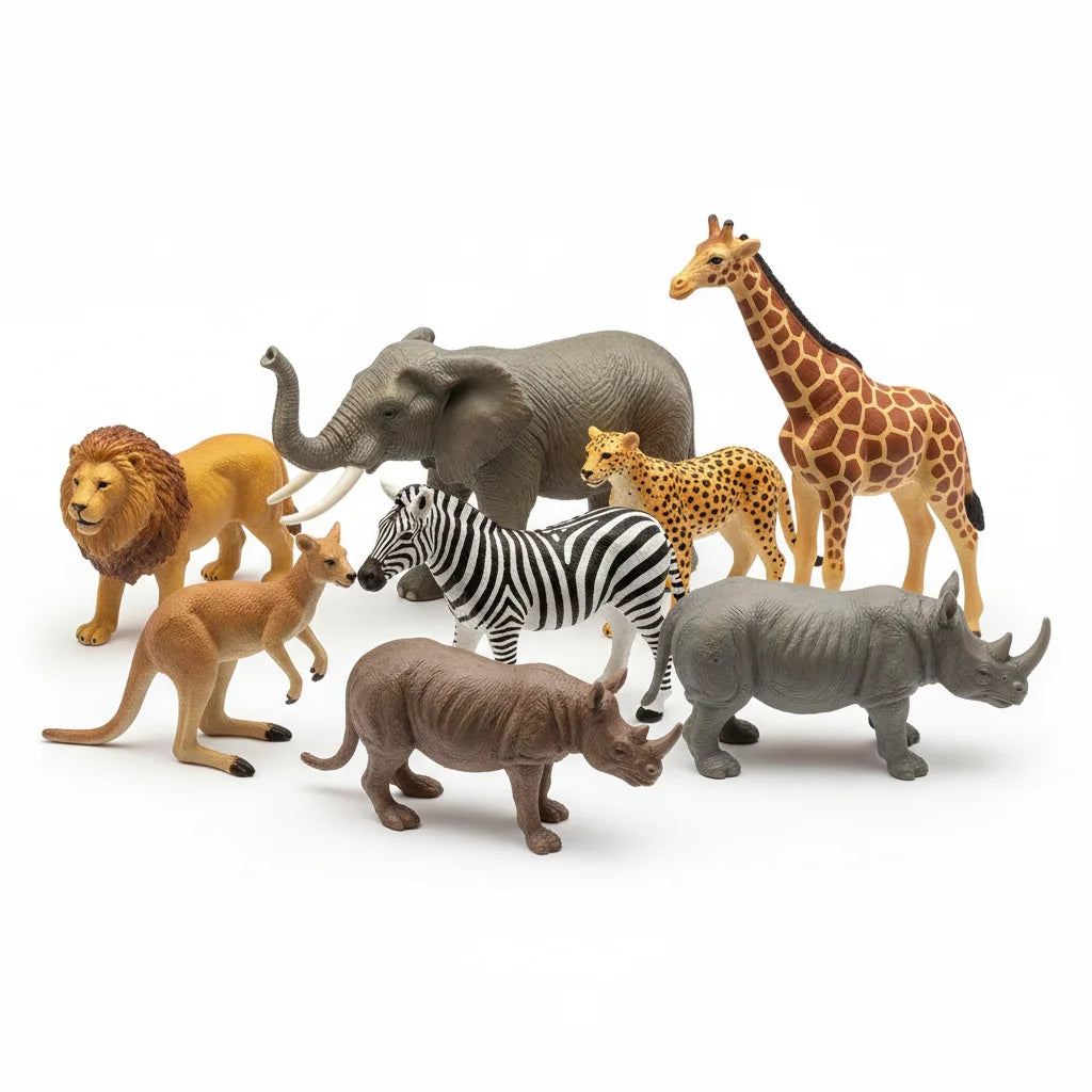Wild animal plastic toy set for kids