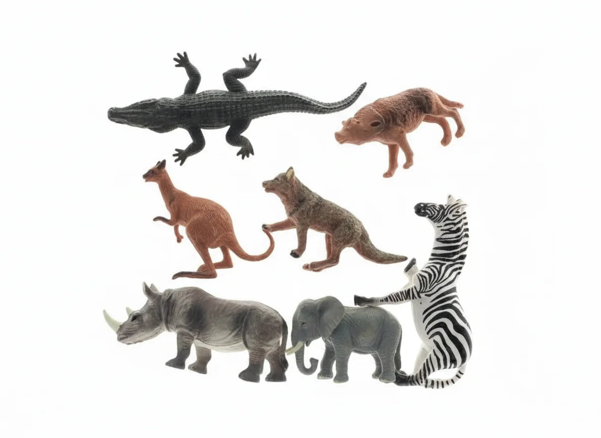 Wild animal plastic toy set for kids