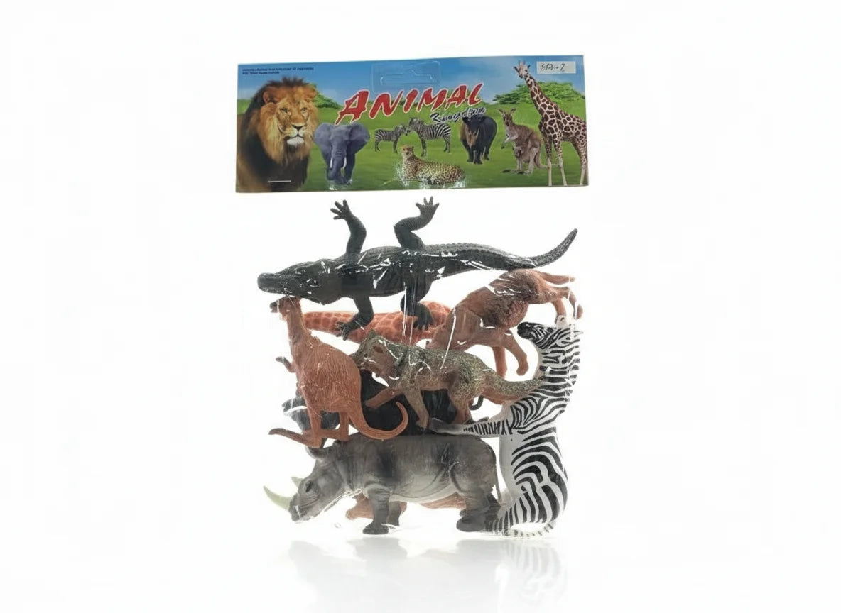 Wild animal plastic toy set for kids