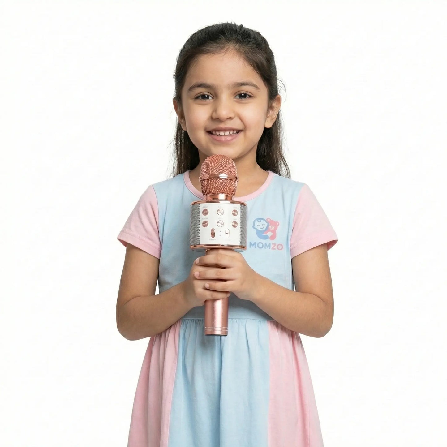 Momzo Kids Wireless Bluetooth Musical Mic Pink Front View