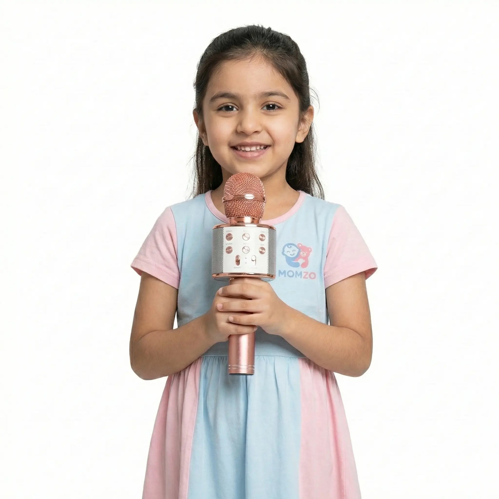 Momzo Kids Wireless Bluetooth Musical Mic Pink Front View