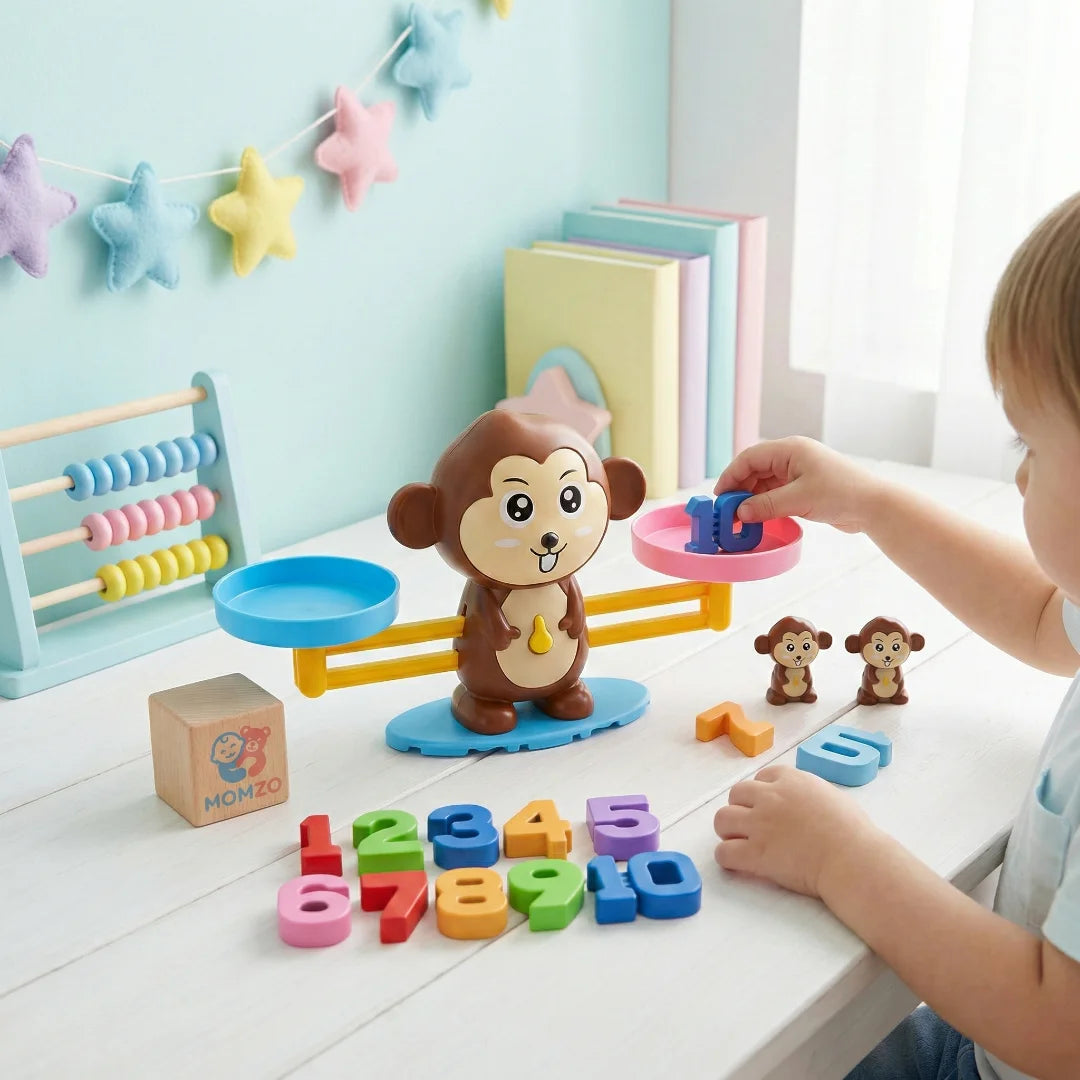 Monkey Balance Math Toy for Kids — Number Learning & Counting Educational Game