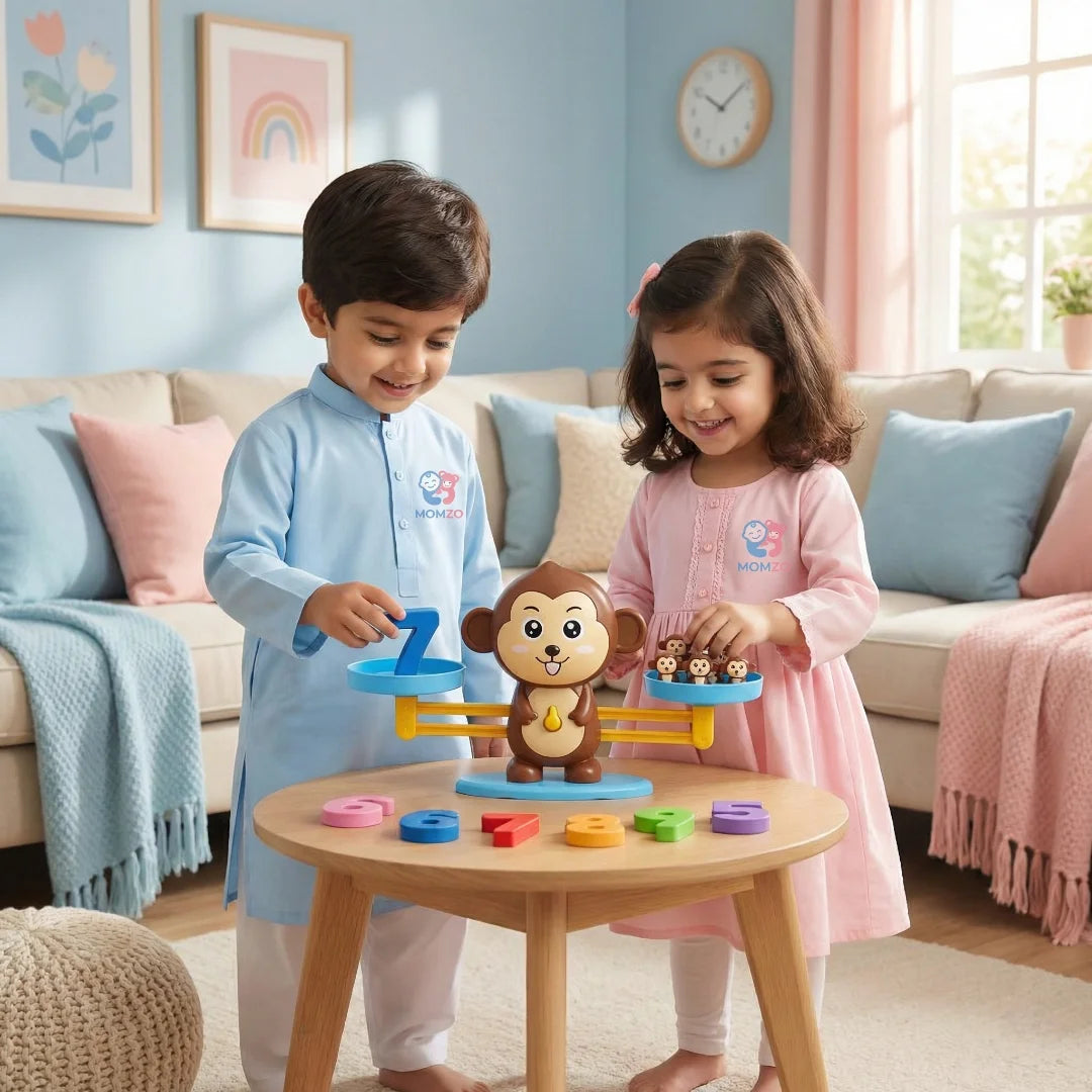 Monkey Balance Math Toy for Kids — Number Learning & Counting Educational Game