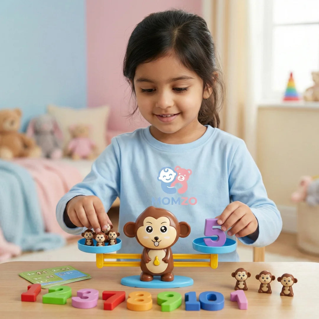 Monkey Balance Math Toy for Kids — Number Learning & Counting Educational Game