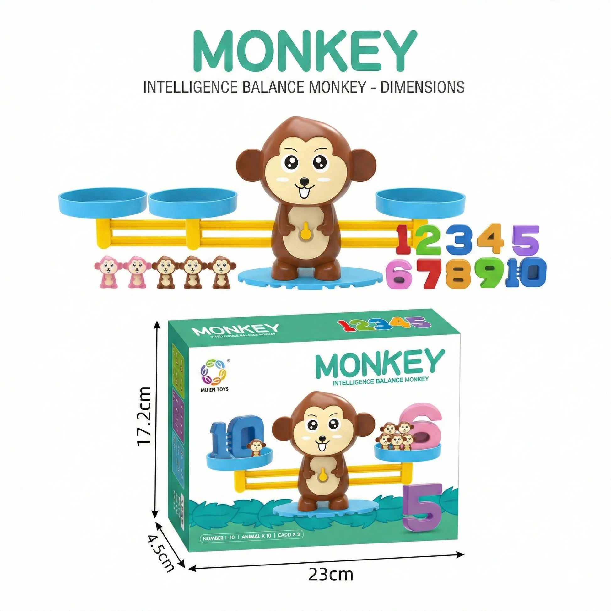 Monkey Balance Math Toy for Kids — Number Learning & Counting Educational Game