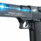 Realistic Desert Eagle toy gun with lights closeup