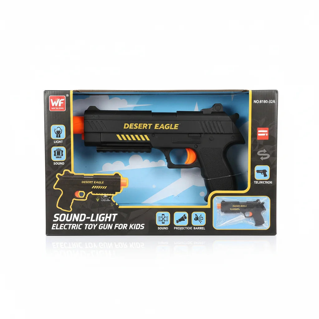 Realistic Desert Eagle toy gun with lights with box