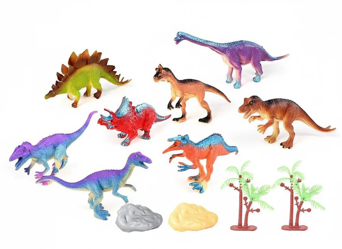 plastic dinosaur toy figures set