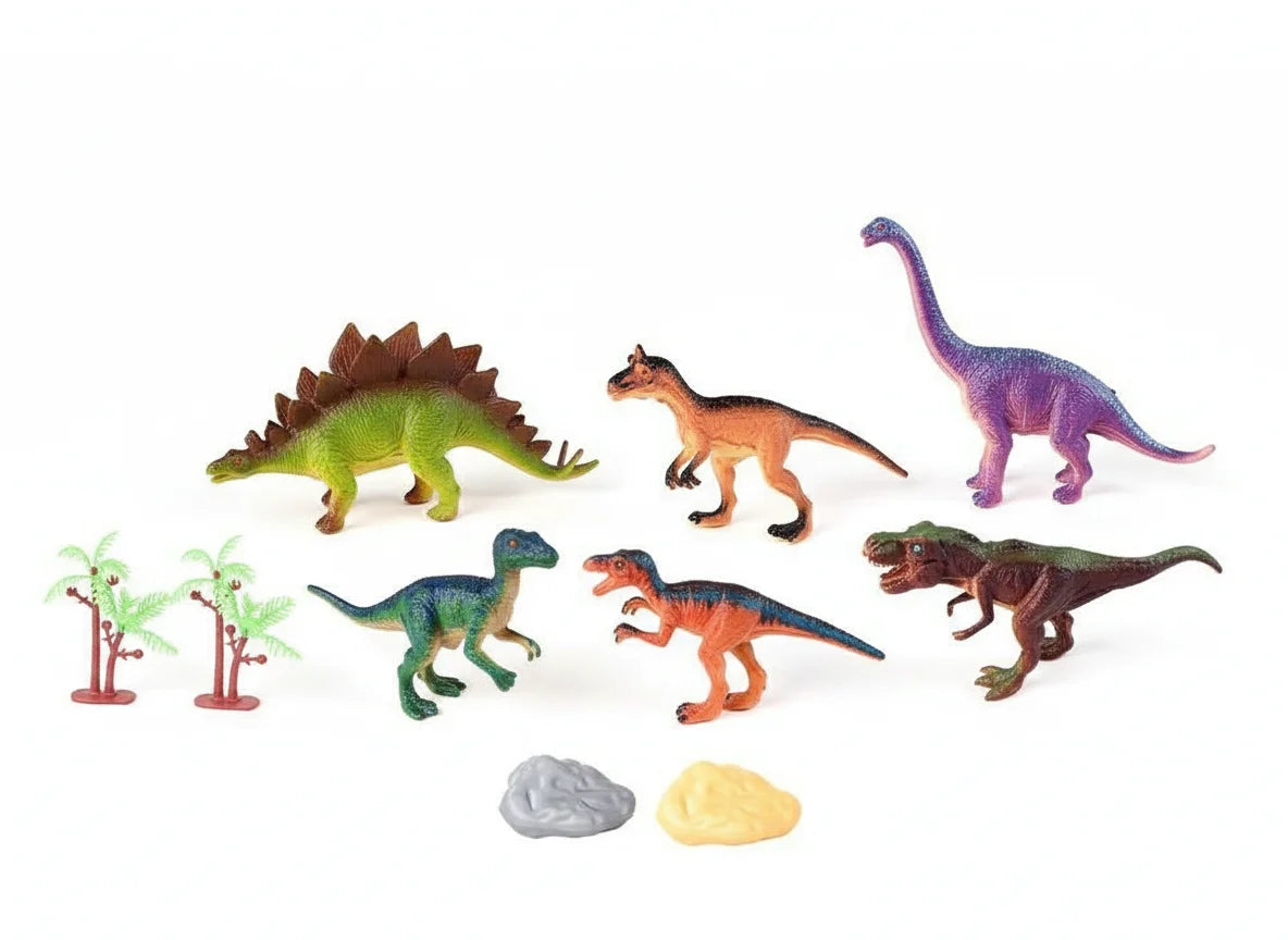 plastic dinosaur toy figures set