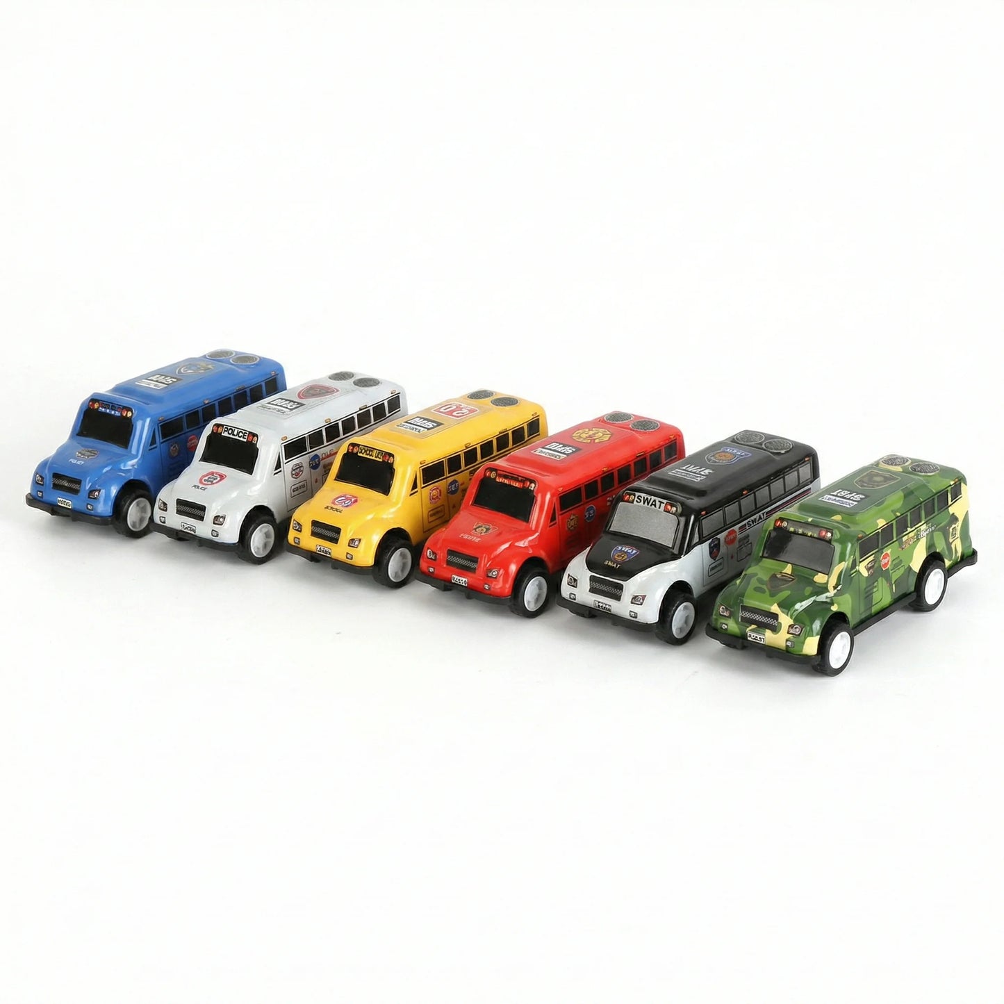 Pull Back Mini Bus Toy Set — Metal Alloy Buses for Kids (Multiple Designs)