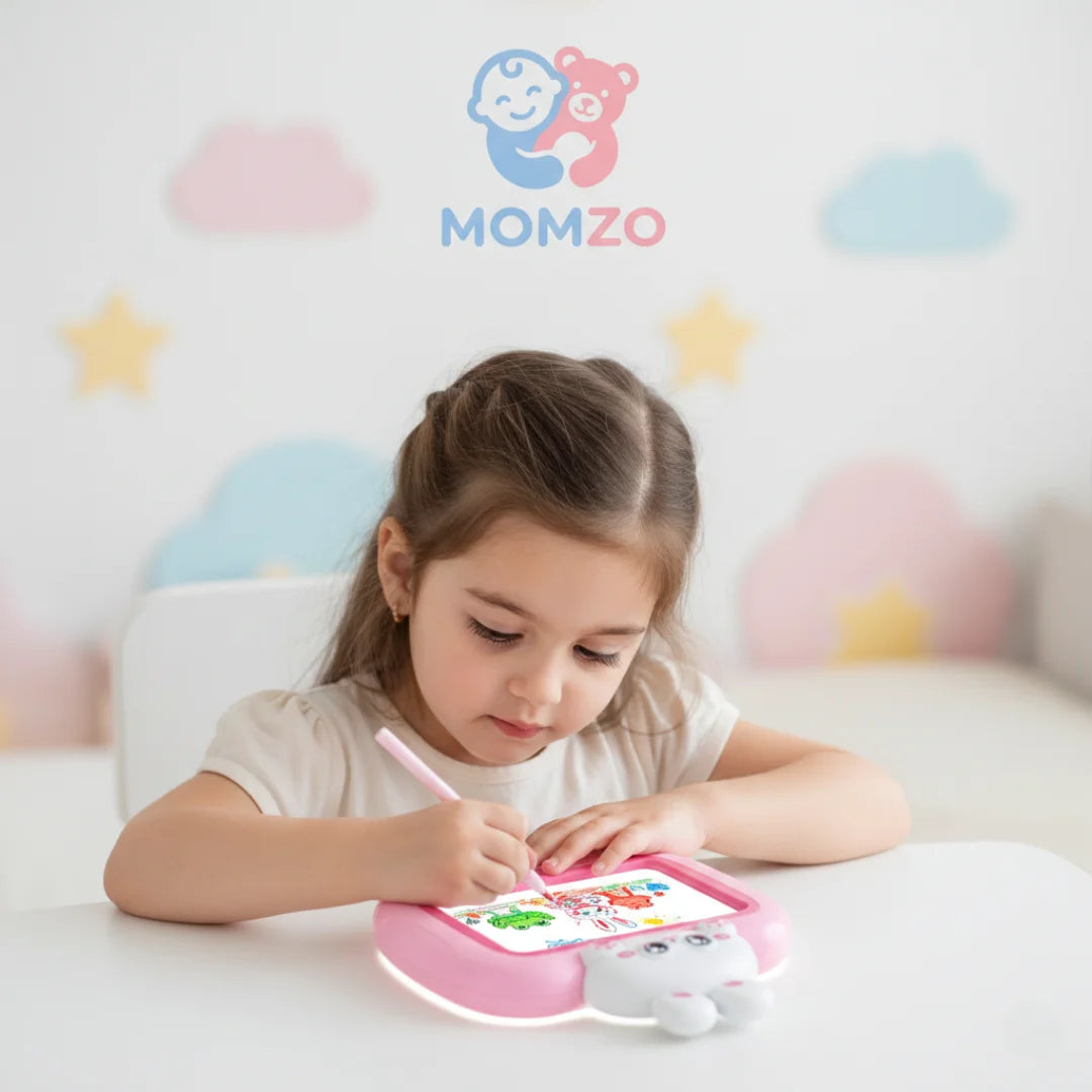 Rabbit Brick Drawing Board for Kids — Magnetic Block Drawing Tablet with Learning Play