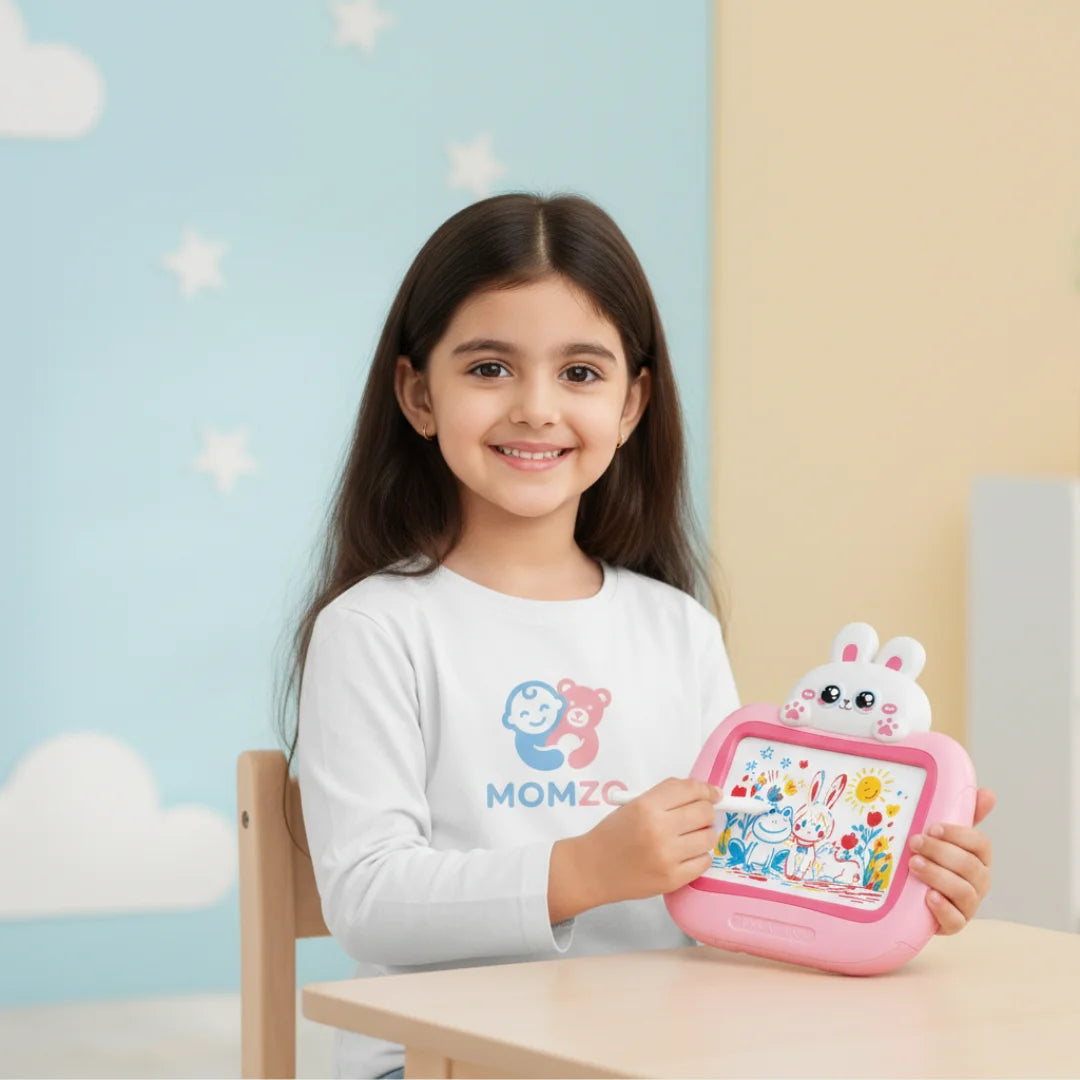 Rabbit Brick Drawing Board for Kids — Magnetic Block Drawing Tablet with Learning Play