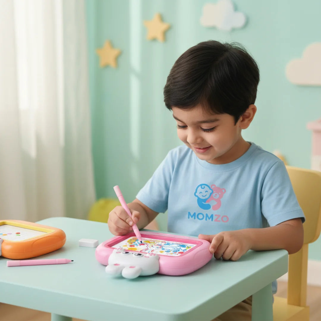 Rabbit Brick Drawing Board for Kids — Magnetic Block Drawing Tablet with Learning Play