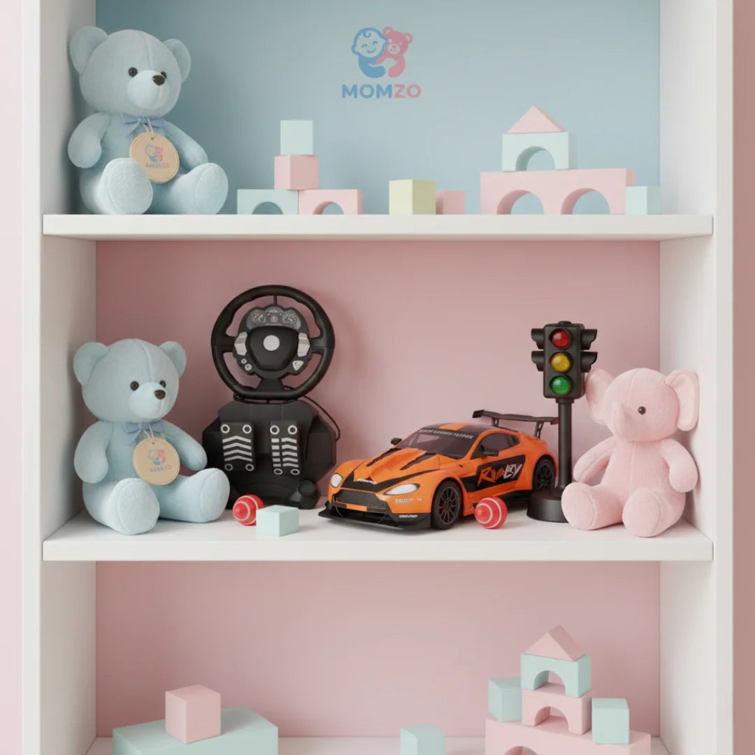 Rivalry Steering Wheel RC Playset with Pedals, Gear & Traffic Lights – Simulation Driving Kit