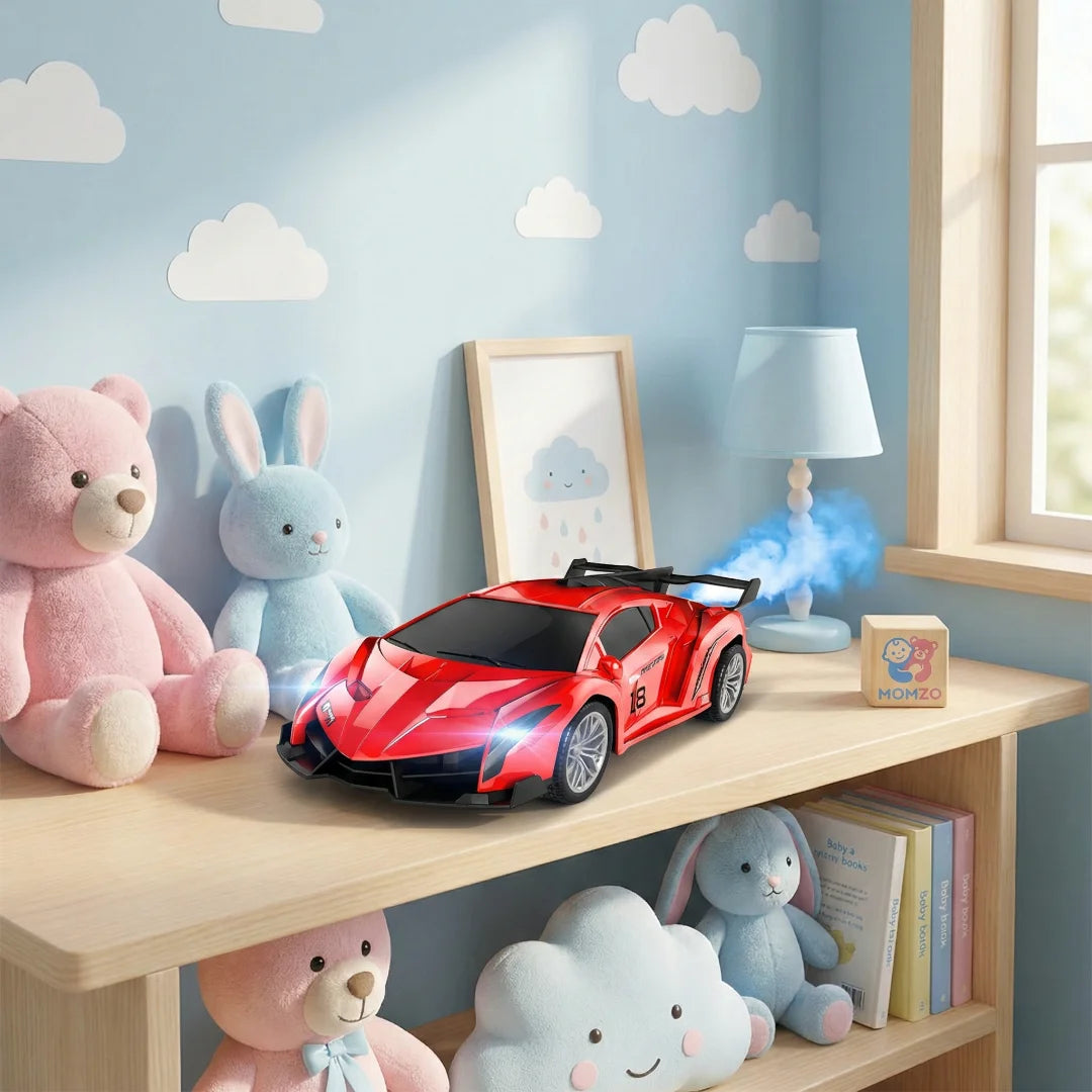 Spray Paint RC Sports Car Toy with Custom Color Kit + Controller