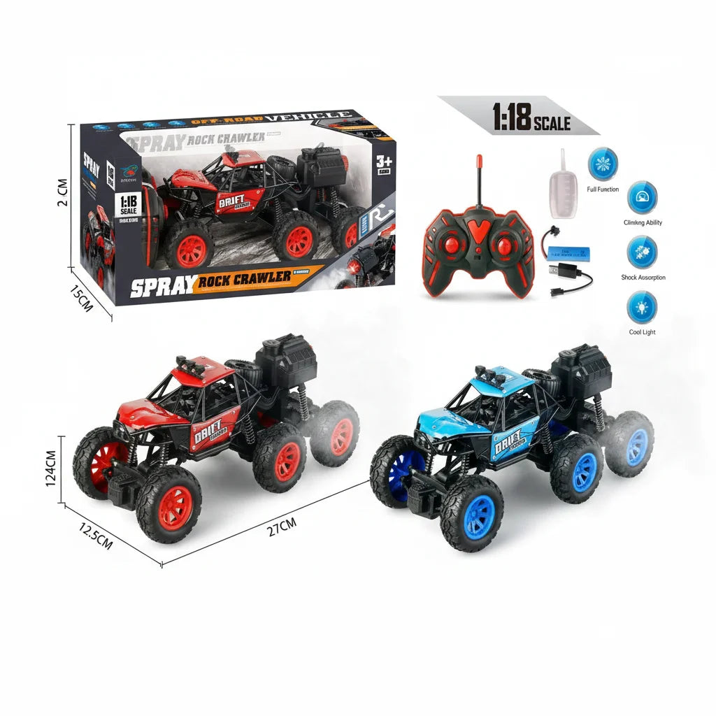 Spray Rock Crawler RC Truck with Smoke Spray & USB Recharge 